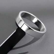 Anillo de de titanio de moda, banda de acero inoxidable plana personalizada, regalo para novio, Navidad, Año Nuevo, Día de San Valentín y días festivos