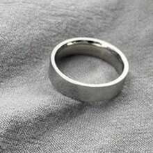 Anillo de de titanio de moda, banda de acero inoxidable plana personalizada, regalo para novio, Navidad, Año Nuevo, Día de San Valentín y días festivos