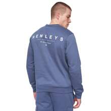 Henleys Mens Moorehen Crew Neck Sweatshirt (Deep Blue) - Navy Blue - View 2