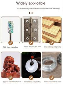 6/10/15/20/32/36/45/60 件套铅笔钢丝刷 5 毫米端刷 不锈钢钢丝刷 1/8 英寸柄 兼容旋转工具