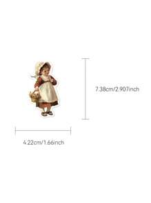 50pcs Cute Girl Cartoon Waterproof PVC Stickers For Laptop, Phone Case, Scrapbooking, Guitar, Luggage DIY Decor Back To School