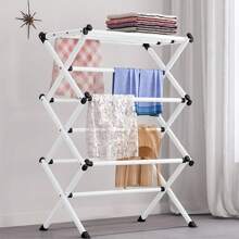 Heavy Duty Airer Clothes Drying Rack Clothes Horse Indoor Outdoor Laundry Rack - White - View 4