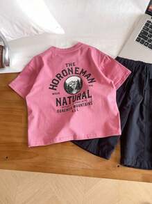 Boys' New Letter Print Short Sleeve T-Shirt