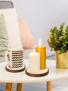 10 件/套，9-10 厘米圆形木片，带树皮，适合桌面、圣诞派对、婚礼、DIY 工艺品最佳礼物 - 直徑9-10cm - 查看 6