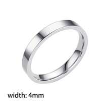 Anillo de de titanio de moda, banda de acero inoxidable plana personalizada, regalo para novio, Navidad, Año Nuevo, Día de San Valentín y días festivos