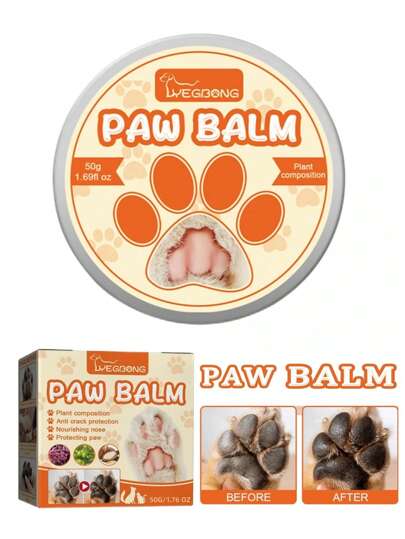1 pieza Bálsamo nutritivo e hidratante para almohadillas de las patas de mascotas, universal para el cuidado de almohadillas de gatos y perros, crema hidratante para mascotas