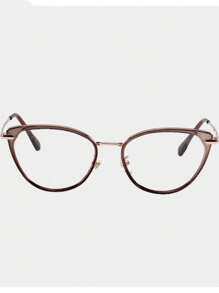Lunettes de chat bicolore Y2k couleur thé glacé pour femmes, accessoires de lunettes claires, accessoires de lunettes pour femmes