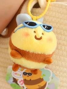 1 Stück Niedliche, bunte, weiche Plüsch Sonnenbrille Bienen Puppe, Anhänger für Rucksack oder Tasche Dekoration - Verschiedenfarbig - Übersicht 14