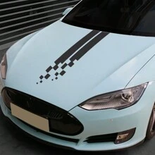 Universelle Motorhaube Aufkleber Auto Rennsport Styling DIY Beschriftung Motorhauben Vinyl Folie Aufkleber Tuning Zubehör passend für Autos, SUVs, Pickup Trucks