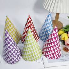 1set/1pc/3pcs/6pcs Assembled Party Hats For Birthday, Halloween, Christmas, Glitter Paper Hats,Christmas
