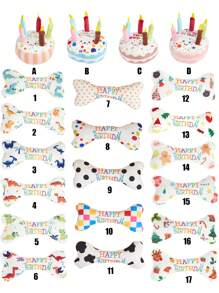 Pet Toys For Cats & Dogs, Stress Relief Chew Toys, Teeth Cleaning, Bites Resistant, Birthday Gift, Birthday Cake With Squeaky Bone