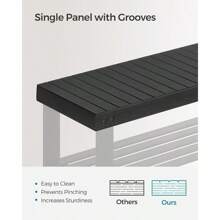 SONGMICS Shoe Rack Bench, 3-Tier Bamboo Shoe Storage Organizer, Entryway Bench, Holds Up To 286 Lb, 11.3 X 27.6 X 17.8 Inches, For Entryway Bathroom Bedroom, Black ULBS04H - màu đen - Xem 5