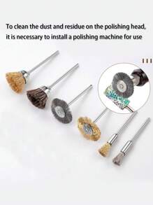 6/10/15/20/32/36/45/60 件套铅笔钢丝刷 5 毫米端刷 不锈钢钢丝刷 1/8 英寸柄 兼容旋转工具