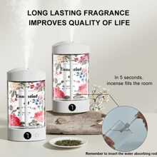 1 件可充电超声波芳香扩散器，7 种模式可调节独立式或壁挂式，芳香扩散器需要单独购买芳香油，空气清新剂，空气净化器，除臭剂 - 白色 - 查看 5