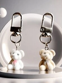 Mini Cute Plush Teddy Bear Keychain Cute Keychain Backpack Ornaments Y2K Accessories Bear Bag Charm Keychain - Multicolor - View 2