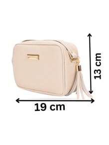 Women's Bag Kit 2 Pieces Square Medium Beige Crossbody + Oval Small Caramel Crossbody - 彩色 - 查看 9
