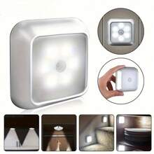 1 peça/3 peças Luz Noturna LED com Sensor de Movimento Automático, Luminária de Parede Sem Fio, Operada por Bateria, Economia de Energia, Para Escadas, Armários, Banheiro, Degraus, Quarto, Corredor, Decoração Interna