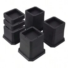 Furniture Risers Bed Risers Heavy Duty Adjustable Dorm Bed Lifts Risers Table Desk Chair Leg Extenders Black