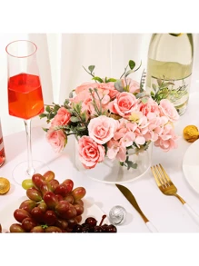 Acrylic Floral Centerpiece For Dining Table Decorations Wedding Round Flower Vase 12 Holes Centerpiece Vases For Table Low Flower Holder With Holes For Home Birthday Party,Halloween And Decorations - Ba loại đại lượng - Xem 3