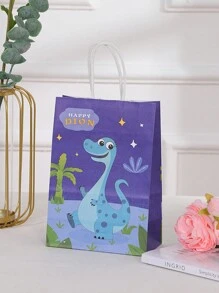 8pcs/Set 21*15*8CM Dinosaur Theme Gift Bags, Roaring Dinosaur Birthday Candy Packaging Bags, Suitable For Jungle Party Decorations - Multicolor - View 6