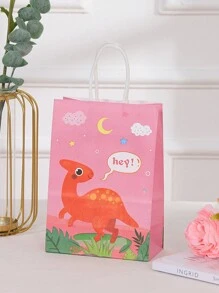 8pcs/Set 21*15*8CM Dinosaur Theme Gift Bags, Roaring Dinosaur Birthday Candy Packaging Bags, Suitable For Jungle Party Decorations - Multicolor - View 10