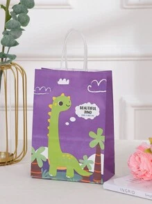 8pcs/Set 21*15*8CM Dinosaur Theme Gift Bags, Roaring Dinosaur Birthday Candy Packaging Bags, Suitable For Jungle Party Decorations - Multicolor - View 7