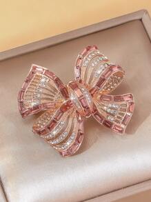 1pc Fashionable Western Style Bow-Knot Rhinestone Decor Pin Brooch, Party/Holiday Accessory Gift For Women - Multicolor - View 5