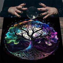 1 Peça Pano de Altar com Símbolos de Energia Espiritual, Pano Preto de Oráculo Astrológico Pagão e Bruxaria para Tarot, Suprimentos de Bruxa, Tapete de Jogo, Pano de Tarot - Multicolorido - Visão 7