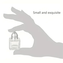 2 件式玻璃调味瓶 - 防锈、创意厨房和香料罐，用于盛放盐、胡椒和味精 - 無色 - 查看 7