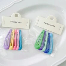 30个装女士粉色黄色绿色紫色纯色按扣发夹休闲多巴胺发夹爪发夹发卡，发饰，头部饰品，发夹 - 彩色 - 查看 10