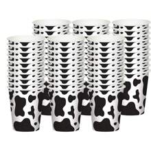 50/30/10PCS Cow Cup Disposable Paper Snack Cups 9 Oz Western Cowboy Cow Print Cups Cow Theme Party Decorations Thickened Espresso Cup For Birthday Party Favor Supplies Western,Cow Print,Country,Western Cow,Country Western,Themed Cups
