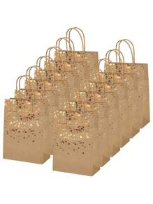 12 piezas Bolsas de regalo de papel kraft de colores múltiples con asas, adecuadas para regalos de cumpleaños, suministros para fiestas, bodas, recuerdos de fiestas, bolsas de regalo de Halloween, bolsas de regalo de Acción de Gracias, bolsas de regalo, bolsas de regalo de carnaval de otoño, embalaje de regalos del Día del Maestro, decoraciones de otoño, bolsas de regalo de Navidad, papel de regalo de Navidad, bolsas de regalo de Navidad, bolsas de regalo de fiestas, bolsas de regalo de despedida de soltero. - Caqui - Ver 6