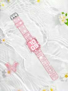 2 Packs Glitter Clear Bling Crystal Band With Bumper Case Compatible With Apple Watch 38/40/41/42/44/45/46/49mm, Jelly Sports Protective Replacement Wristband Strap Compatible With IWatch 10/9/8/7/6/5/4/3/2/1/SE Women Man