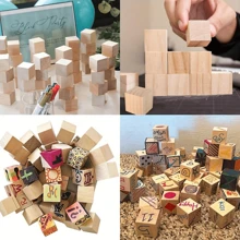400pcs 200pcs 100pcs 50pcs Small Wooden Cubes 1 X 1 X 1cm (0.4 X 0.4 X 0.4 Inch) Wood Cubes - Natural Unfinished Pine Wood Blocks - Educational Craft Cubes For DIY, Stamps, Art & Crafts, Puzzles, Numbers