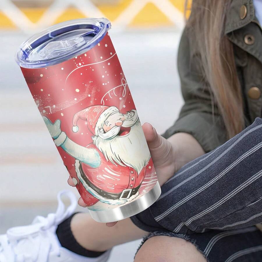 1 Cốc Bằng Thép Không Gỉ 20 Oz Cốc Xe Hơi Cốc Cà Phê Có Nắp Chai Nước In Hình Ông Già Noel Chai Nước Cách Nhiệt Chai Nước Lạnh Thể Dục Ngoài Trời Thể Thao Tại Nhà Văn Phòng Chai Nước Quà Tặng Giáng Sinh Cho Bạn Bè Và Bữa Tiệc Gia Đình Nước Thủy Tinh Ly Rượu - Nhiều màu - Xem 1