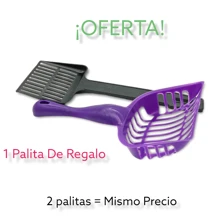 Arenero Grande Para Gato Con Extensión + Palitas - Morado - Ver 2