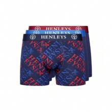 Henleys Mens Rutlers Assorted Designs Boxer Shorts (Pack Of 3) (Multicoloured) - Multicolor - View 1