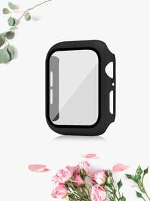 三合一包括腕带、表壳和保护膜 女式 男式 I 时尚运动 柔软、舒适、透气 单色纯色硅胶蝴蝶扣表带 带单颗水钻 双颗水钻 带钢化膜保护套 元旦礼物 多种颜色可选，搭配 Apple Watch Ultra 系列 9/8/7/6/5/SE/4/3/2/1 配件 替换表带 配件 DIY 套装 情人节 - Series 4/5/6/SE[40mm] - 查看 38