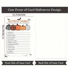 20 Pcs Festive Halloween Word Scramble Game Cards - Perfect For Parties And Gatherings - Word Game Cards - View 2