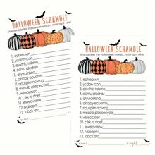 20 Pcs Festive Halloween Word Scramble Game Cards - Perfect For Parties And Gatherings - Word Game Cards - View 1