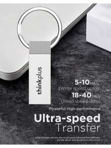 Lenovo Dysk flash USB Thinkplus 8 GB, 16 GB, 32 GB, 64 GB, TU201 z brelokiem, metalowy, kreatywny, spersonalizowany, samochodowy, muzyczny, szybki, USB, prezent