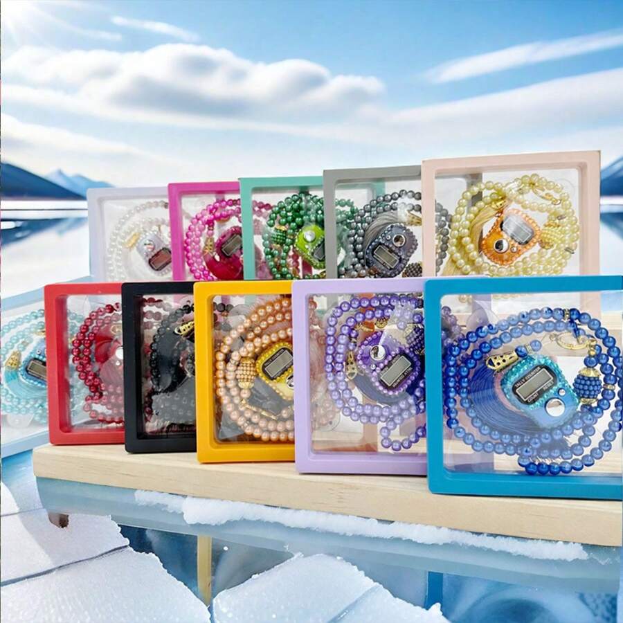 2 件装指南针计数计数器指环计数器适用于仓库、装运场 - 彩色 - 查看 1