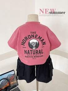 Boys' New Letter Print Short Sleeve T-Shirt