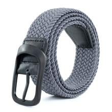 1 pièce Ceinture élastique pour hommes avec boucle à ardillon, ceinture de golf décontractée, ceinture de pantalon respirante, confortable et réglable pour le port quotidien sans perçage, école décontractée, affaires, petit ami, mari, père, cadeau pour hommes. Convient pour les adolescents, les jeunes, les hommes, le style décontracté, les activités de plein air, les vacances, les remises de diplômes, les anniversaires, le port quotidien - 3515A - Voir 20