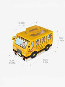 10pcs/5pcs/1pc 开学/返校派对礼品包装盒，新款欧式创意礼盒，毕业学士帽庆祝礼盒，儿童生日节日礼品包装盒，适合感恩节、圣诞派对、开学、返校、生日派对、节日派对、毕业典礼 - 派對校車禮物盒 - 查看 4