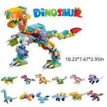 12-In-1 Dinosaur Building Blocks, Insect Construction Toys, Birthday/Christmas Gift Room Decoration - Multicolor - View 5