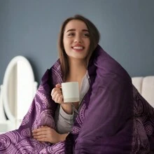 5-Piece Comforter Set – Lux Decor Collection – Lightweight Microfiber With Plush Texture – Opulent Design – All-Season Warmth – Elegant Bedding With Pillow Shams & Bed Skirt – Cozy Comforter, Elegant Bedding Set, Luxury Bedroom Essentials, Valentine's Day Romantic Bedroom, Spring Bedding Set, Complete Bed In A Bag, Matching Decor, Elegant Design, Luxury Look, Gift Set Idea, Guest Bedroom Ready, Modern Bedroom Style, Easy Bedroom Refresh, All-Inclusive Bedding, Daily Living, Home Comfort, Family Choice - Màu tím nhạt - Xem 6
