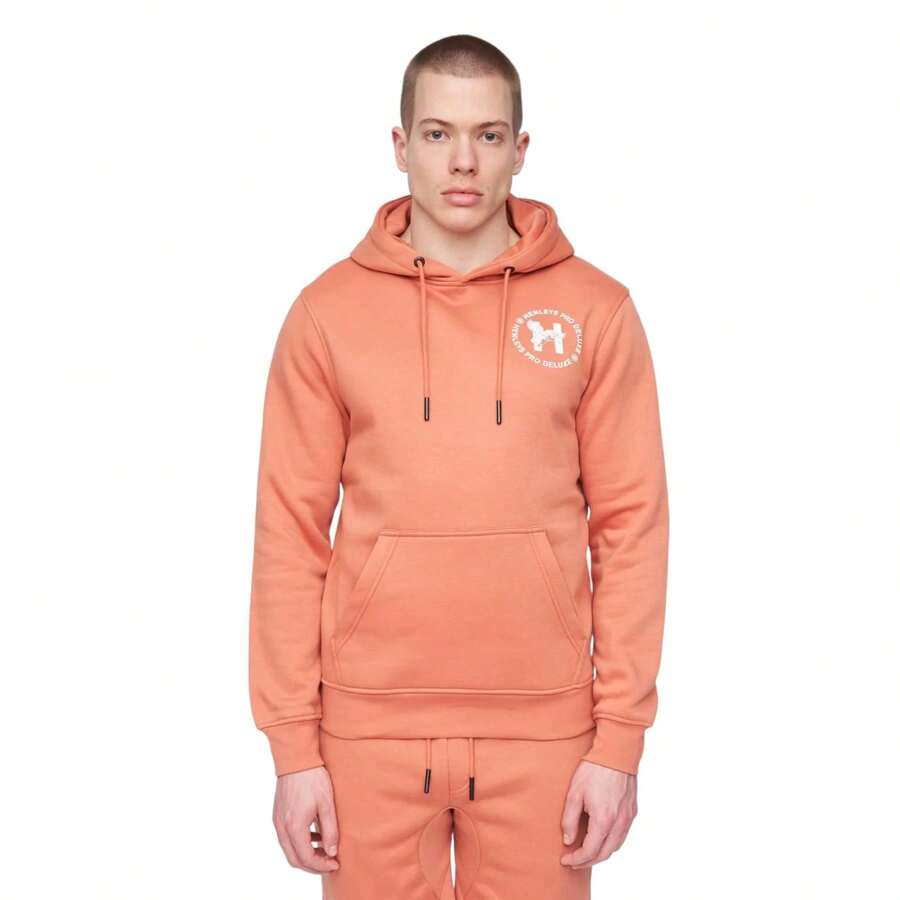 Henleys Mens Metafone Hoodie (Brick Red) - Burgundy - View 1