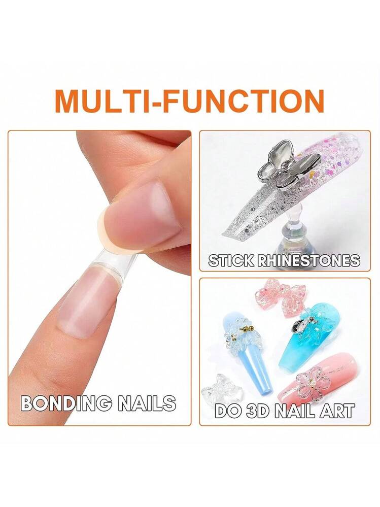 XEIJAYI 1個/100g 透明ソフトネイルチップステッカージェルポリッシュ