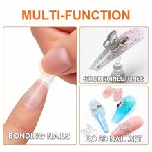 XEIJAYI 1pc 100g Transparent Soft Nail Tips Gel Polish For False Nails UV Glue Nail Extension Function Design Manicure Tools - Trong sáng - Xem 5